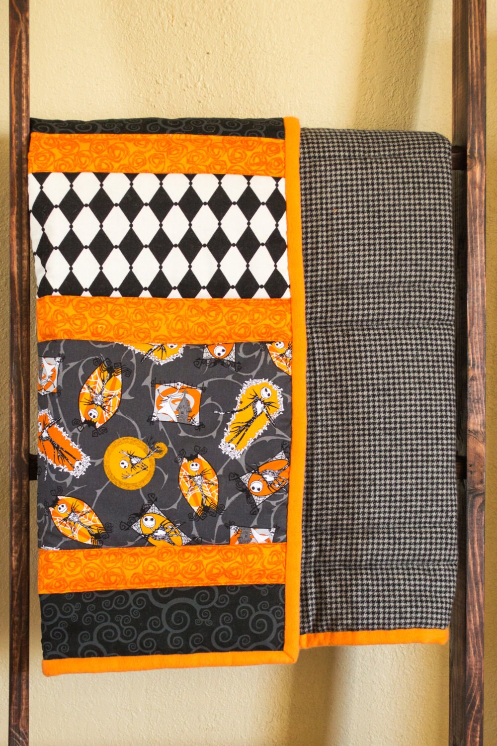 Nightmare Before Christmas Baby Quilt Bone Daddy Edition Etsy