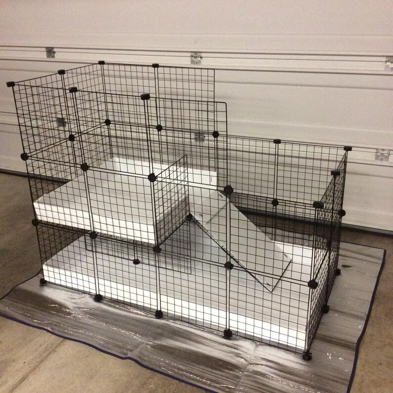 Large indoor RABBIT CAGE hutch 2x4 2x2 CC extra tall walls Etsy