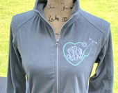 Nurse jacket, nurse graduation gift, fleece full zip, gift for nurse, monogrammed embroidered personalized, nurse graduation gift idea