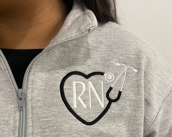 Gift for RN, Lpn, pa, cna, personalized medical school graduation gift, gift for nurse, stethoscope embroidery, doctors office wear,