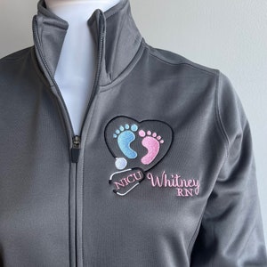 Custom gift for NICU nurse, pullover sweatshirt or full-zip jacket, available NICU or PICU, nursing student gift, new nurse, nurse week
