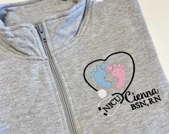 Pediatric nurse gift, NICU or PICU nurse, baby feet, monogrammed, gift for nurse, gift for nursing school, nurse graduation gift