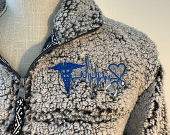 nursing sherpa pullover