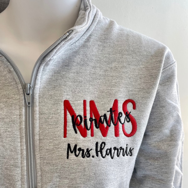 Custom School Spirit Shirt, Pullover 1/4 zip jacket, hoodie, full zip, gift for teacher, aide, para educator or school staff mascot