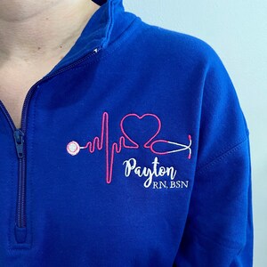 Why Not Stop N Shop Personalized Nicu Nurse Half Zip Microfleece Pullover Sweatshirt Jacket Why Not Stop N Shop Personalized Nicu Nurse Half Zip Microfleece Pullover Sweatshirt Jacket
