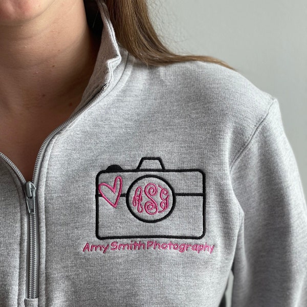 Photographer pullover sweatshirt jacket, personalized photographer gift, photography camera design, custom