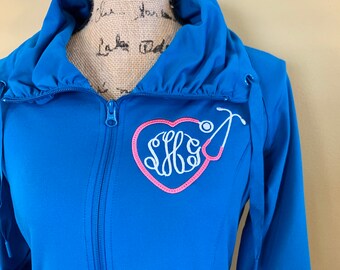 Nurse gift, Full zip jacket, RN apparel, customized personalized nurse gifts