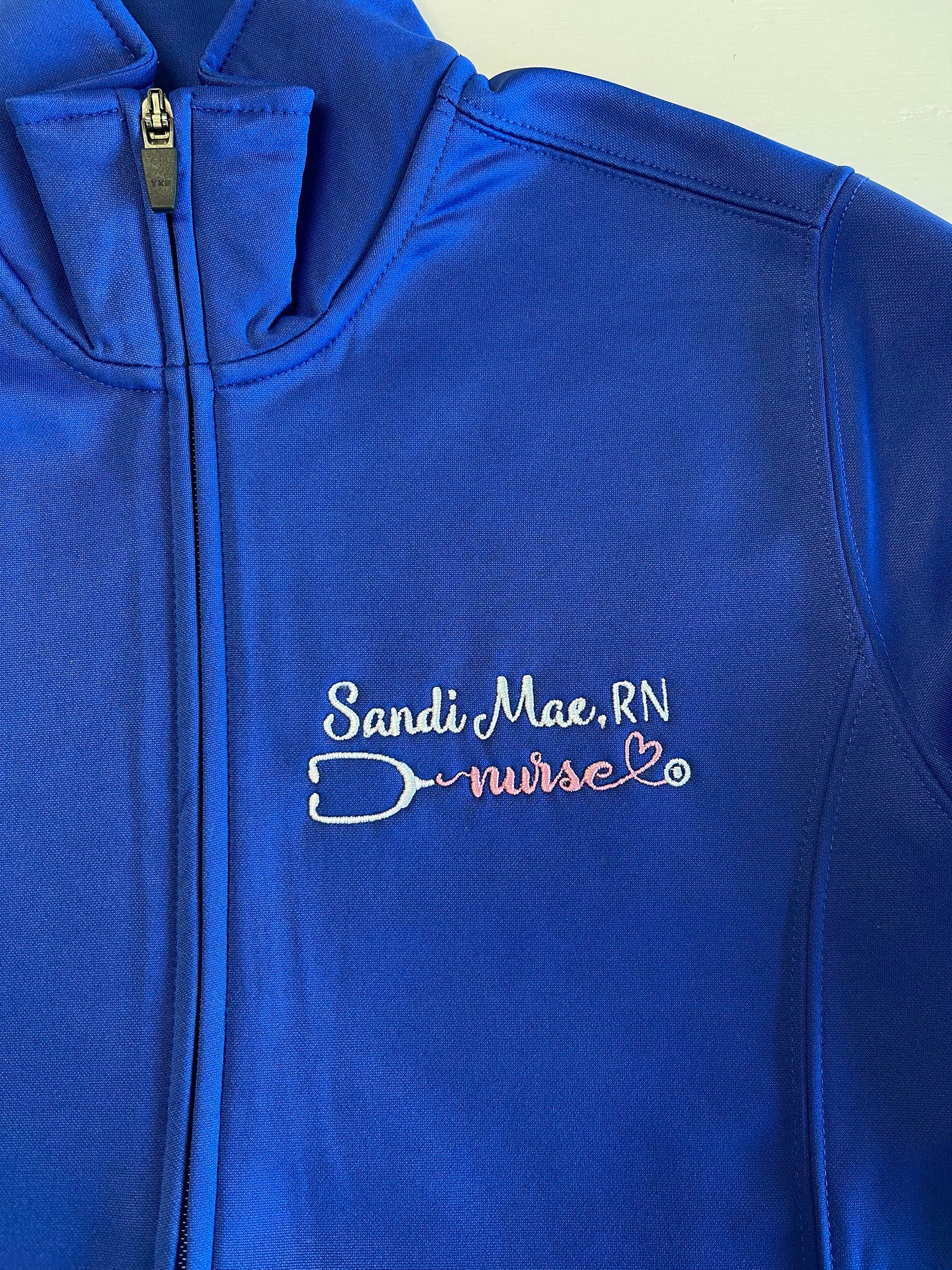 Personalized Nurse Jacket, Full Zip Jacket With Pockets, Custom Gift