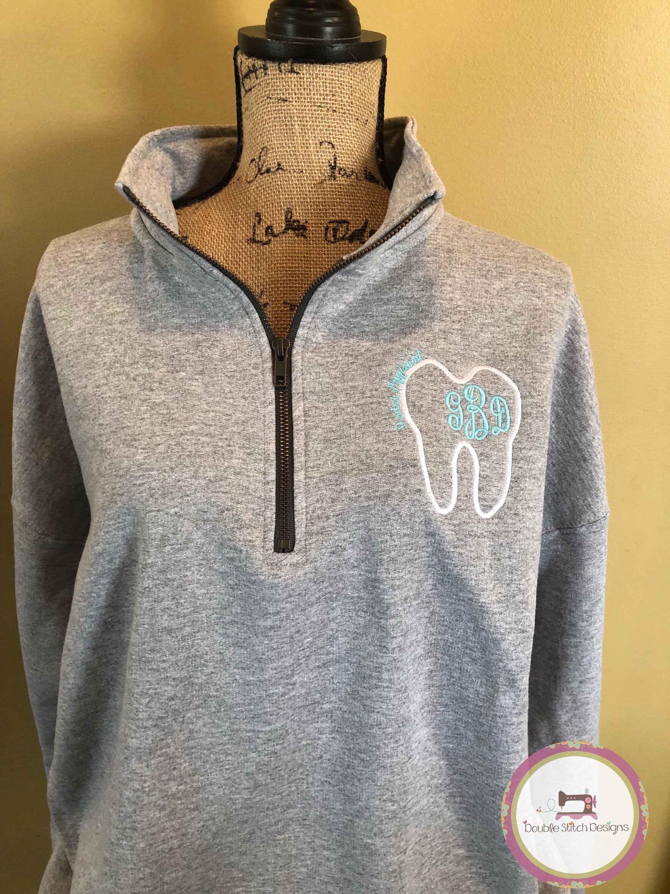 monogrammed dental hygienist jacket personalized dental Etsy