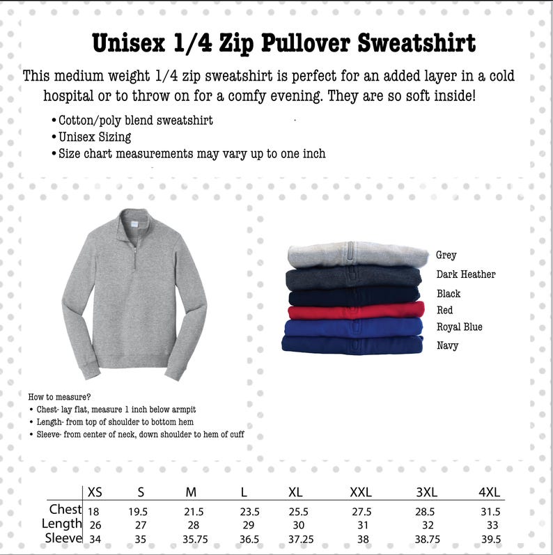 quarter zip pullover sweatshirt cotton poly blend, unisex sizing, gray, charcoal, black, red, royal blue, navy