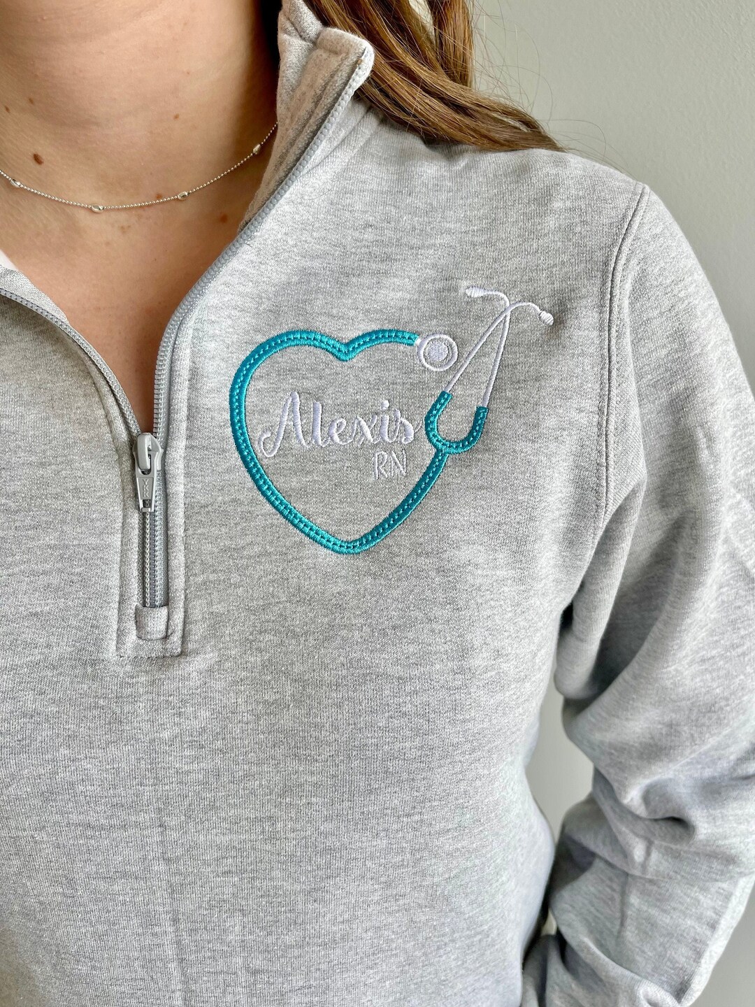 Personalized Nurse Gift Embroidered Pullover Sweatshirt - Etsy