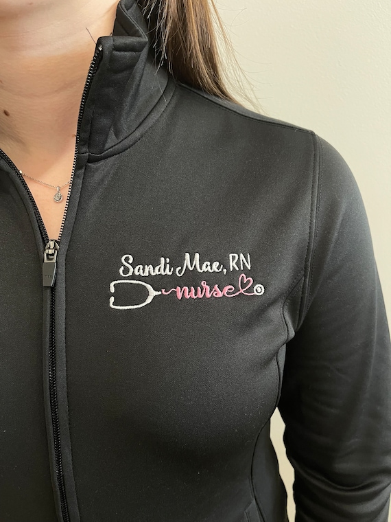 Chaqueta de enfermera personalizada, chaqueta con cremallera completa con  bolsillos, regalo personalizado para enfermera, BSN, RN, LPN, cma aprn,  graduación de estudiante de enfermería -  México