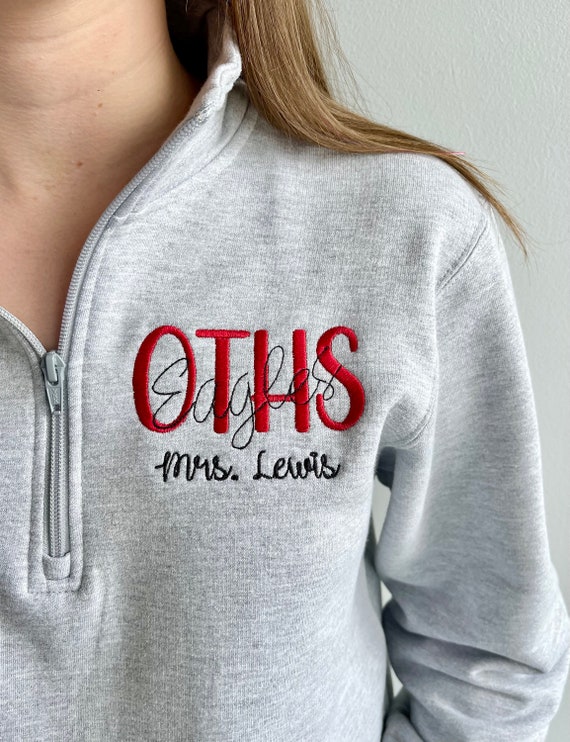Custom School Spirit Shirt Pullover 1/4 Zip Jacket Hoodie - Etsy
