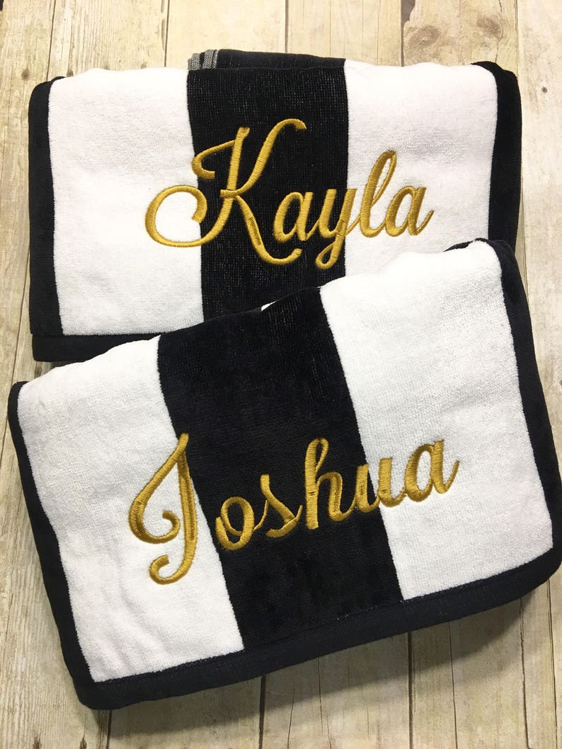 Personalized Beach Towels Personalized Wedding Gift Etsy