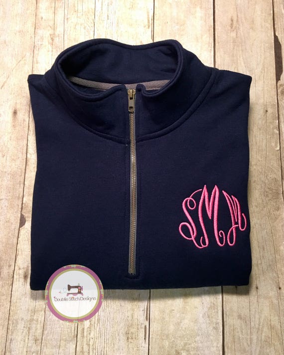 Gifts for Her Monogrammed Quarter Zip Pullover Monogram Pullover Monogrammed Pullover Womens Quarter Zip Pullover