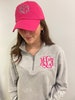 Monogrammed pullover, personalized quarter zip sweatshirt, monogrammed baseball hat, ballcap, plus size available, christmas gift set 