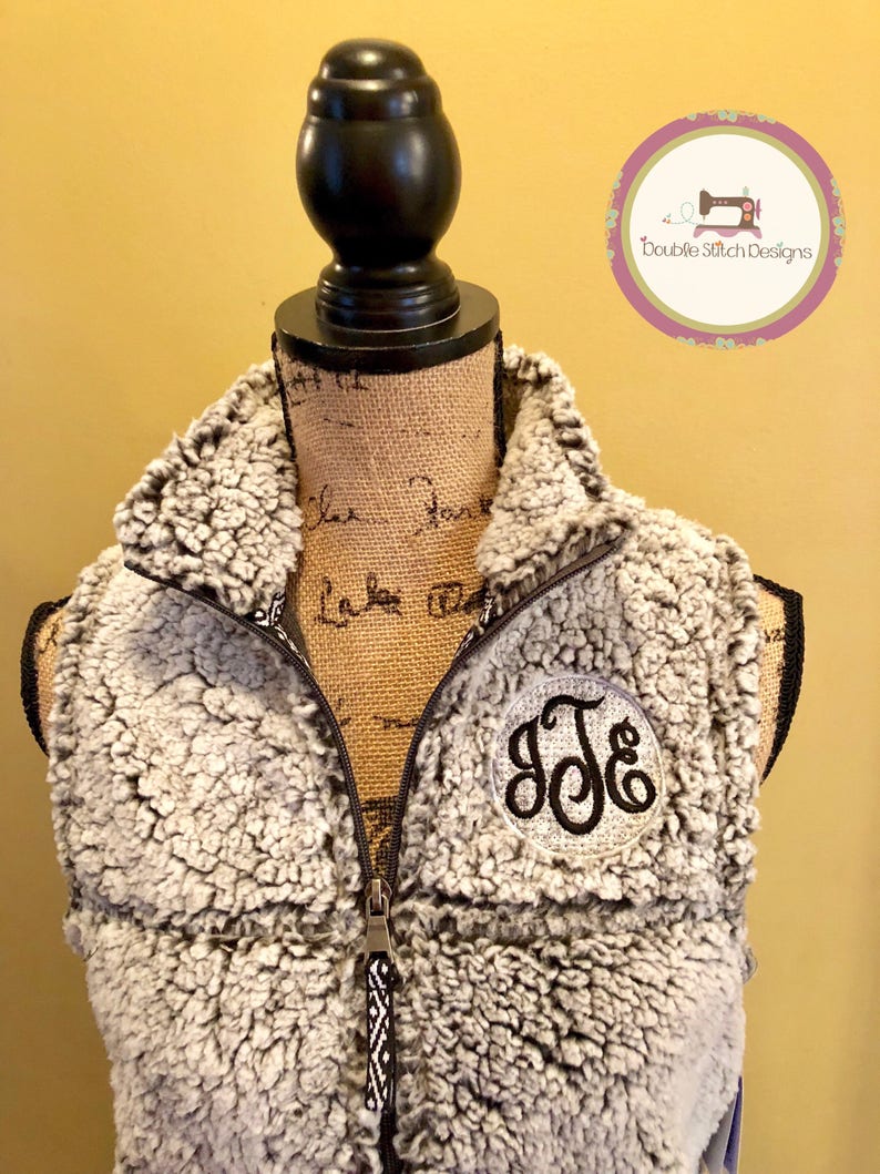 Monogrammed sherpa vest women monogrammed vest sherpa vest Etsy