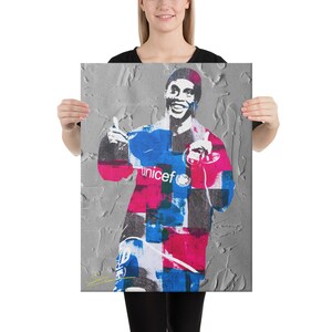 Barcelona Legende Ronaldinho Kunst Leinwand