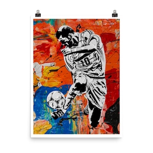 Zinedine Zidane Iconic France 98 Poster Print