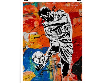 Zinedine Zidane Iconische Frankrijk 98 Poster Print