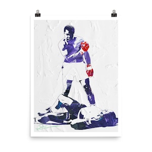 Muhammad Ali icónico knockout de Sonny Liston Poster Print