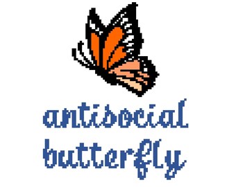 Antisozialer Schmetterling - Subversive Kreuzstichmuster