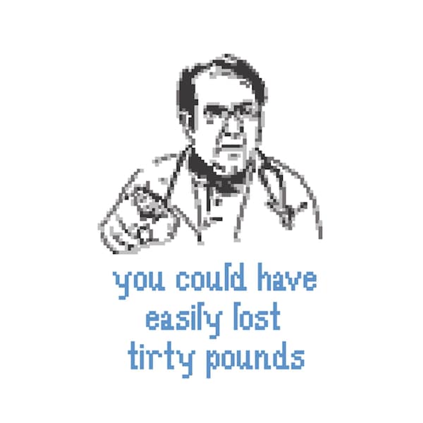 You could have easily lost tirty pounds - Dr Now - My 600 lb Life - Funny Cross Stitch PATTERN