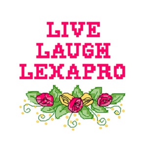 Live laugh lexapro - Funny Cross Stitch PATTERN