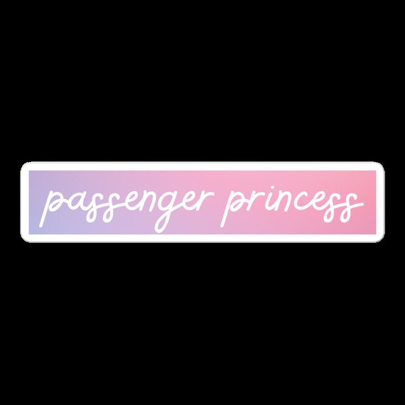 Passenger Princess Sticker Decal - Pink Gradient - 2 Available