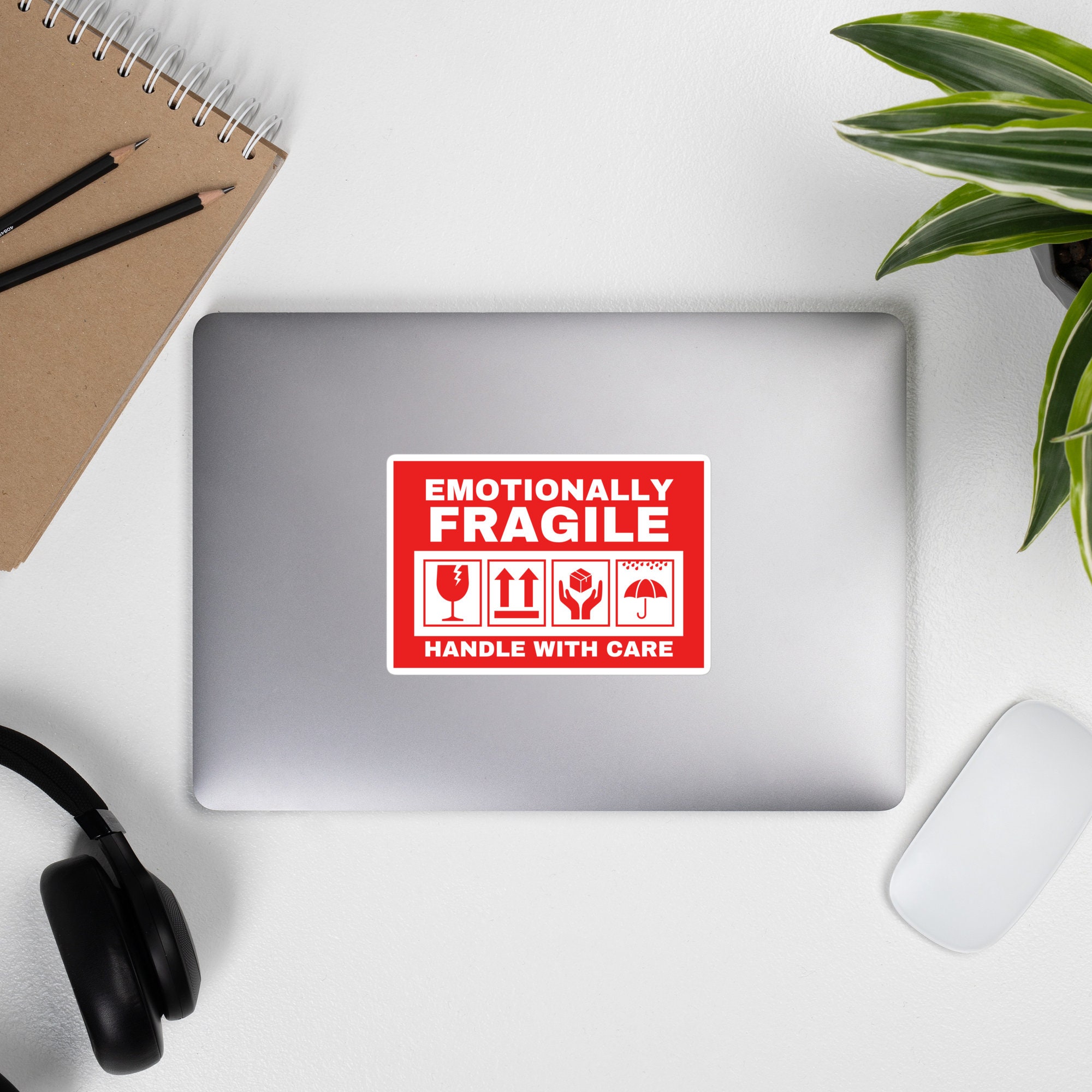 Mixed Load Fluorescent Red Warning Labels Roll - 500 Stickers For Shipping & Moving - 3"x5" Size