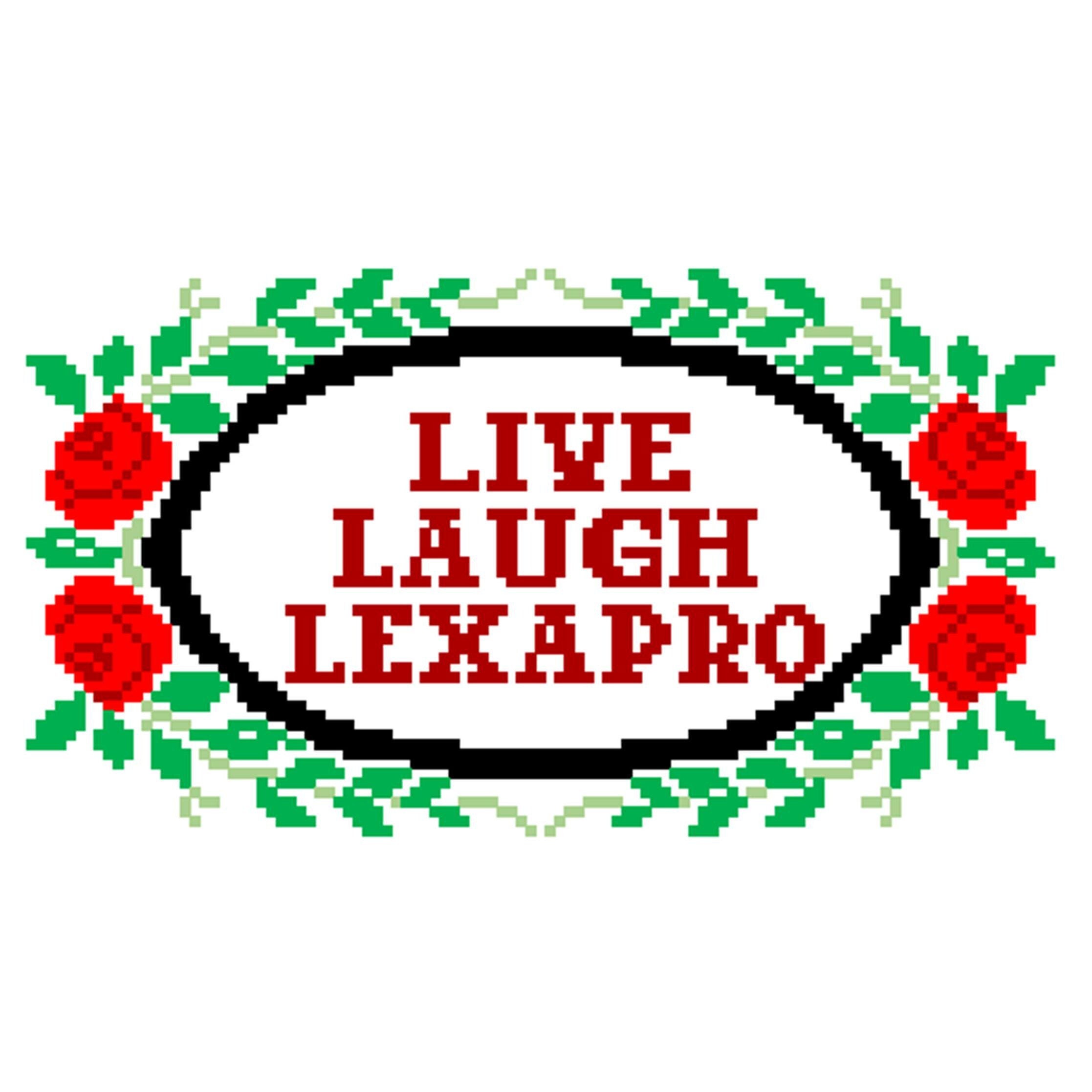 Live Laugh Lexapro - Funny Cross Stitch PATTERN - Etsy
