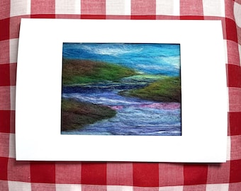 Quadro in feltro di lana ad ago: Isola di Jura