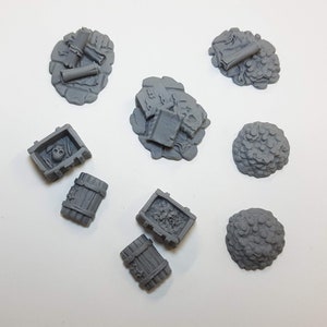 Conjunto de Fichas de Tesouro - 28 mm, Frostgrave, Dungeons & Dragons, Dioramas, Base e Cenário
