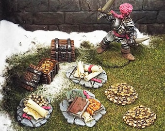 Treasure Token Set - Frostgrave, Dungeons & Dragons, Warhammer, Dungeon Saga