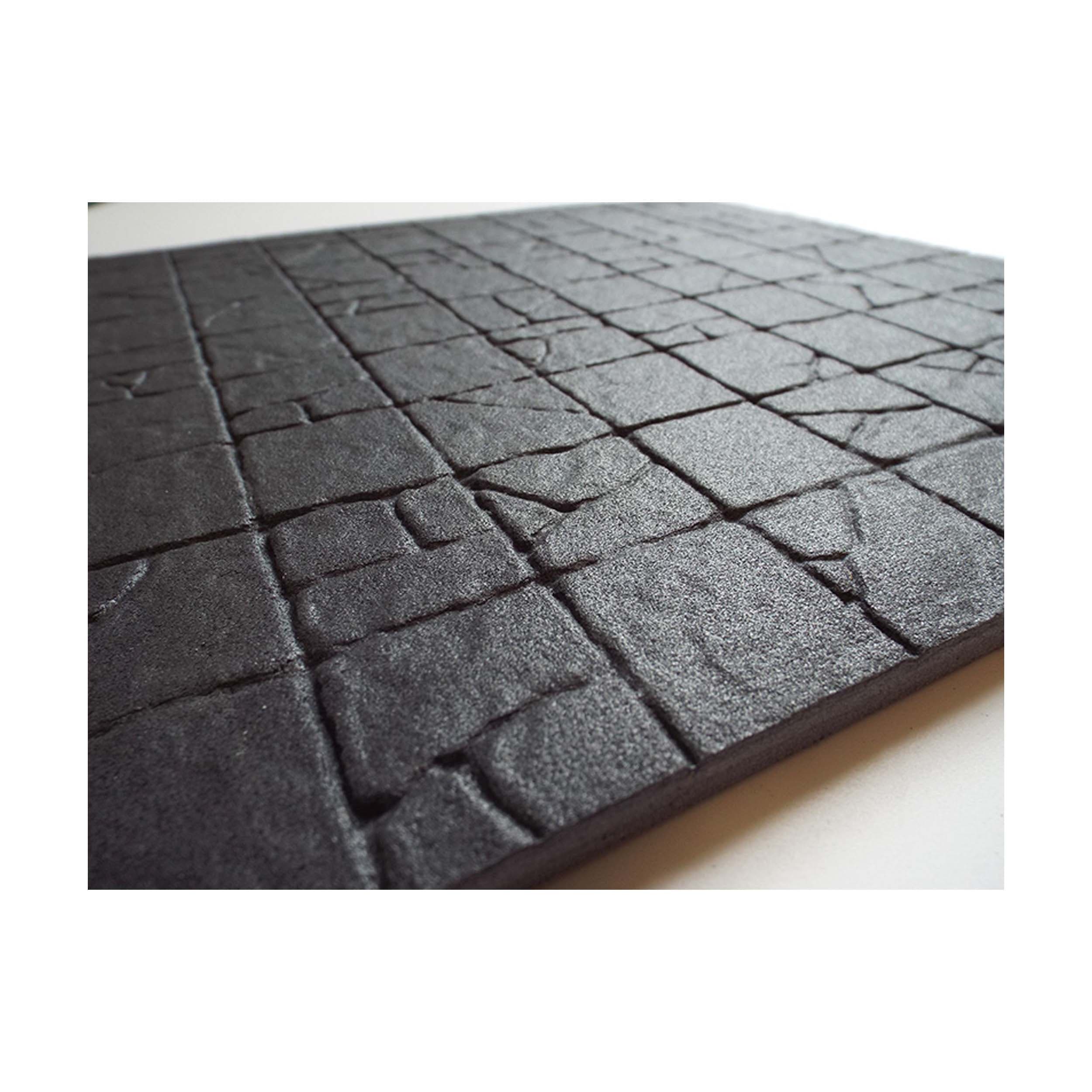 1,25" raster flagstone getextureerde grijze schuimplaten x4 - DnD, wargames-landschap, terreinbouw, Harry Potter-bordspel
