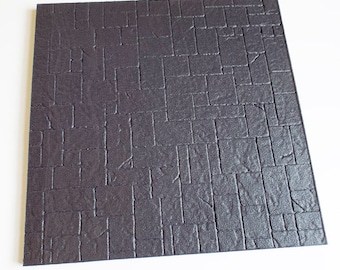 Flagstone-textuur grijze foamplaten x4 - wargames-landschap en terreinbouw