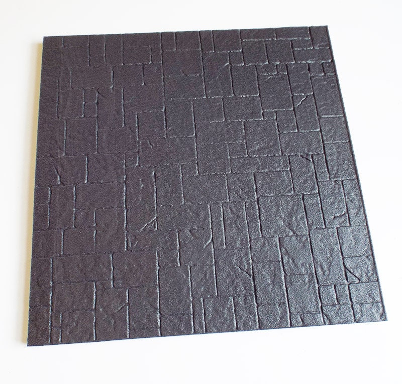Flagstone Textured Grey Foam Sheets x4 - wargames scenery and terrain building