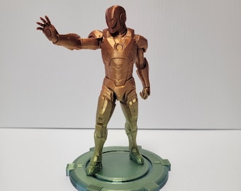 3D Printed Iron Man Figurine: Unfinished PLA Statue