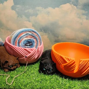 Cat yarn bowl 3D Printed Yarn bowl