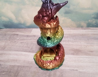 Basilisk Tower Snake Dice Tower DnD Accessory Decor