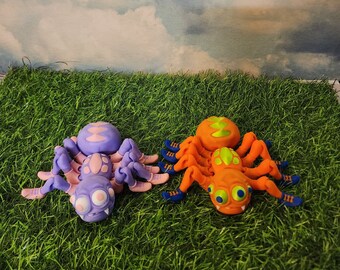 Spider Figurine Articulated Spider 3D Printed