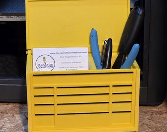 Desktop Toolbox Desk Organizer Business Card Holder Workbench Caddy 3D Printed