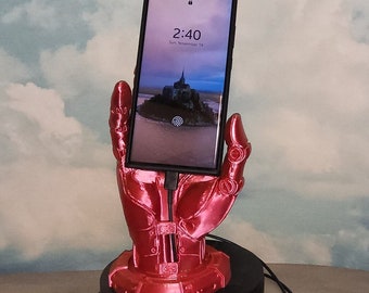 Robot Hand Phone Holder: Android Desk Stand