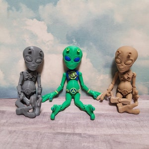 Flexi Alien Fidget Toy: 3D Printed Articulated Alien