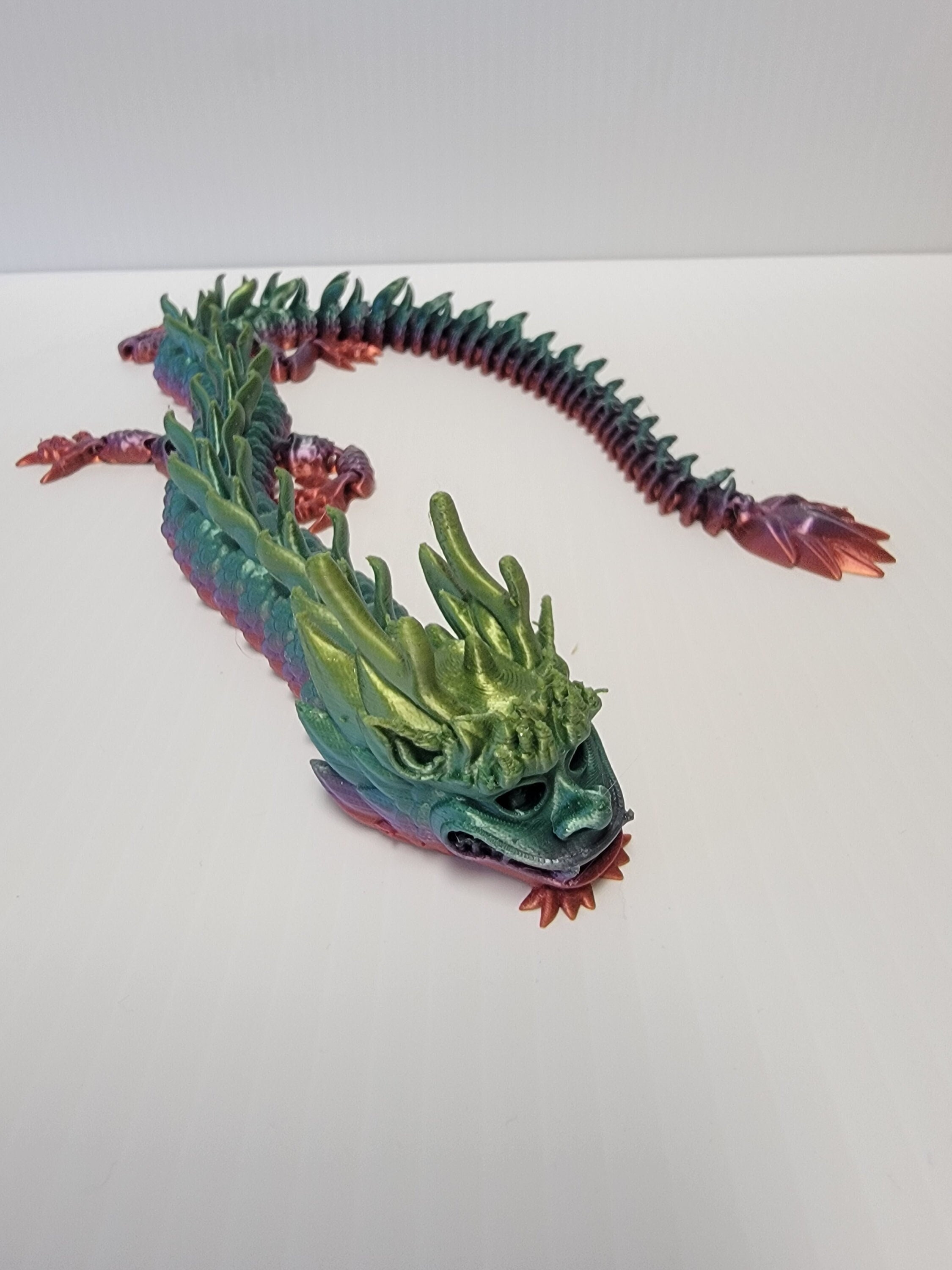 Articulated Dragon Fidget Toy 3d Printed Flexi Dragon - Etsy