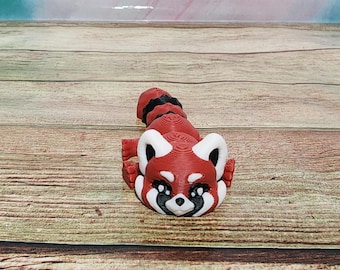 Red Panda | Articulated 3D Printed | Flexi Fidget Toy | Cute Woodland Animal Collectible | Desk Buddy Gift