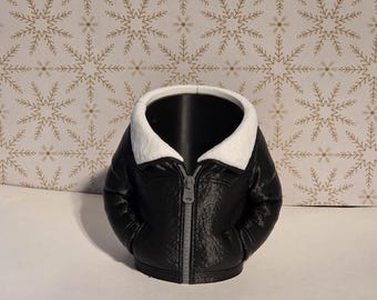 Leather Jacket Can Holder Pen/Pencil Holder