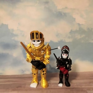 Flexi Multi colored Skeleton Knight 3D Printed Knight Flexi Factory Articulated Knight