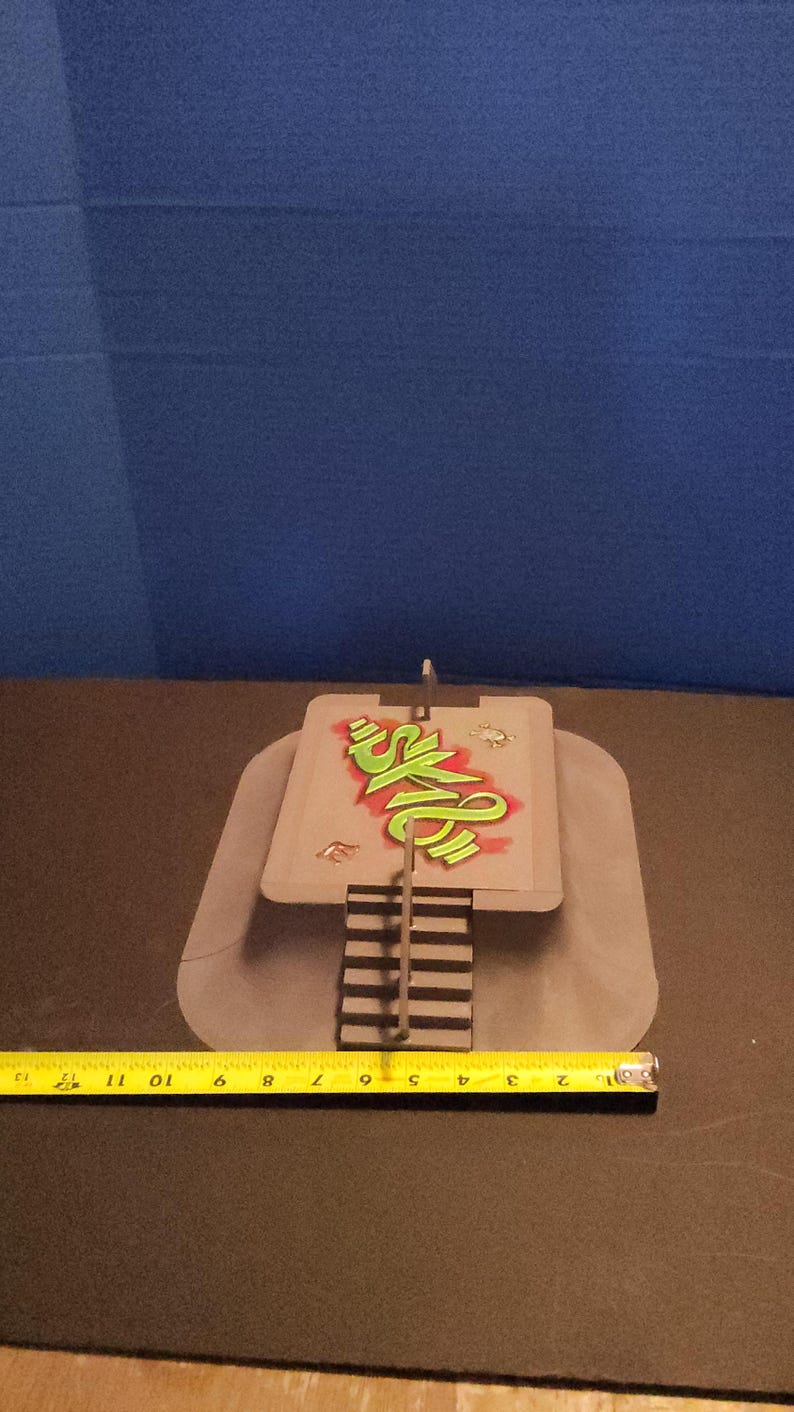 Cardboard Platform Ramp 3D Printed Fingerboard Park: Tech Deck Ramp With Stairs & Rails - Etsy