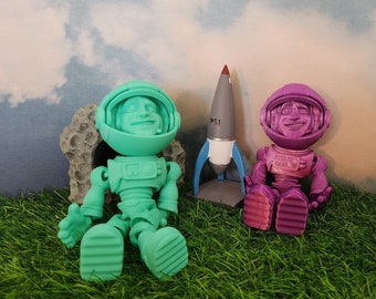 Astronaut Toy Flexi Fidget Decor 3D Printed Articulated